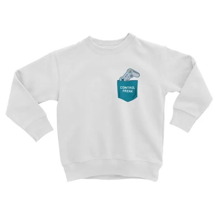 Sweatshirt Enfant Control Freak Poche Surprise Jeux Vidéo Manette-0