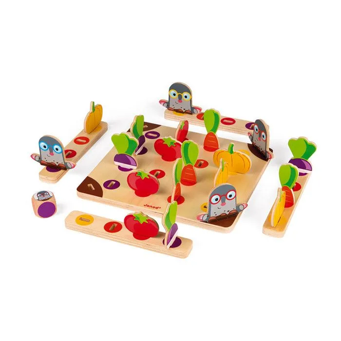Jeu de Société Garden Panic ! - JANOD - Bois - Dès 3 Ans - Apprentissage des couleurs et de l'observation-0