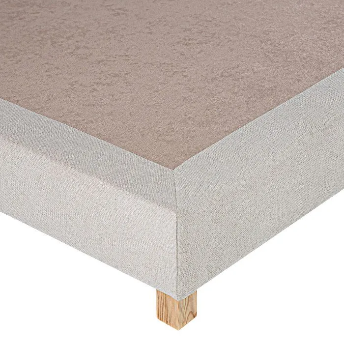 Sommier tapissier 140x200, beige, Gamme Prestige Hôtel, bois massif + pieds offerts-2