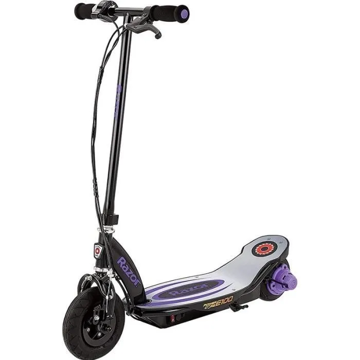 RAZOR Trottinette électrique enfant - Power Core E100 - Aluminium Deck - Violet-0