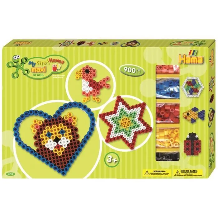Perles à repasser - HAMA - Maxi Boite GM Cœur et Etoile - Multicolore - A partir de 3 ans - Mixte-0