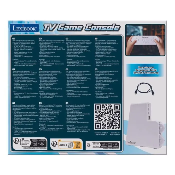 Console TV avec 250 jeux inclus-4