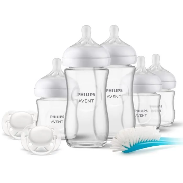 Coffret de Naissance Biberon Verre Natural - PHILIPS AVENT - Kit nouveau-né - 240 ml - Mixte-1