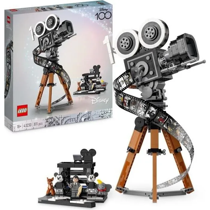 LEGO® Disney 43230 La Caméra Hommage à Walt Disney, Maquette pour Adultes, avec Mickey et Minnie Mouse-0