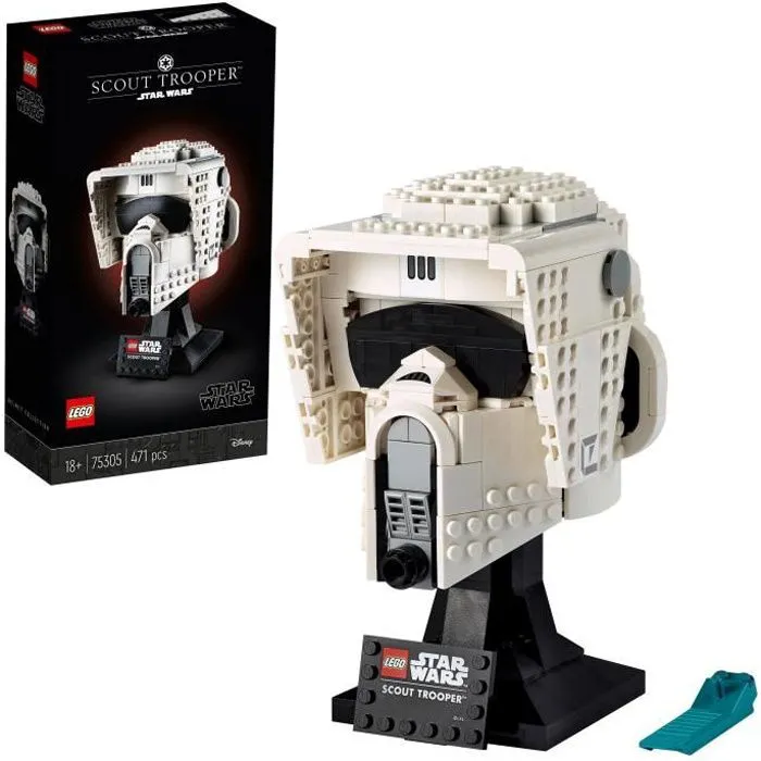 LEGO® Star Wars 75305 Le Casque du Scout Trooper, Kit, Masque, Maquette, Cadeau pour Adultes-0
