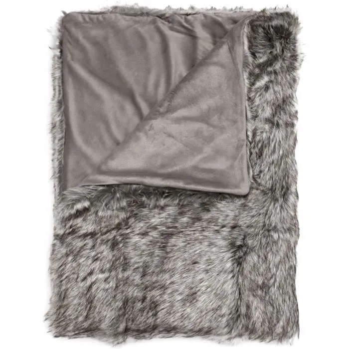 Plaid - Heckett Lane - Makani - 140 x 200 cm - Gris - Synthétique-0