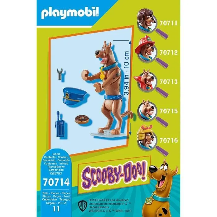 PLAYMOBIL - 70714 - SCOOBY-DOO! Policier - Figurine de collection Scooby-Doo en tenue de policier-3