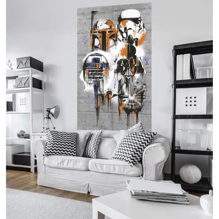 Poster géant intissé - Star Wars - Dark Vador - H 200 x L 120 cm - Multicolore - Décoration murale-1