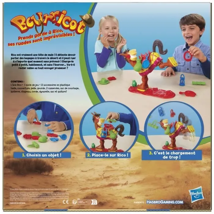 Bourricot, Jeu de société, pour 2 à 4 joueurs, à partir de 4 ans, Hasbro Gaming-5