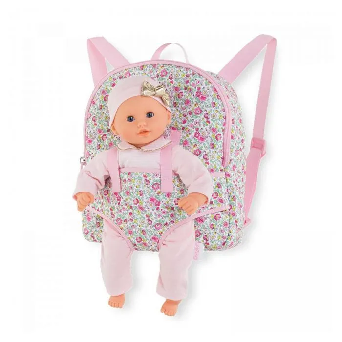 Sac à dos porte-poupon fleuri Corolle pour poupon 30cm-1