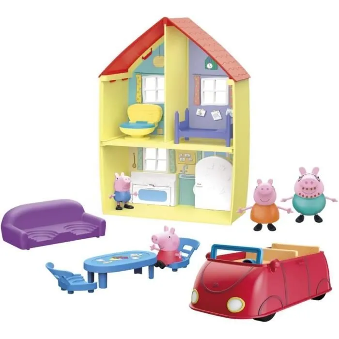 PEPPA PIG Coffret maison de Peppa et sa famille, Accessoires amusants inclus, Jouet pour enfant de 3 ans-0
