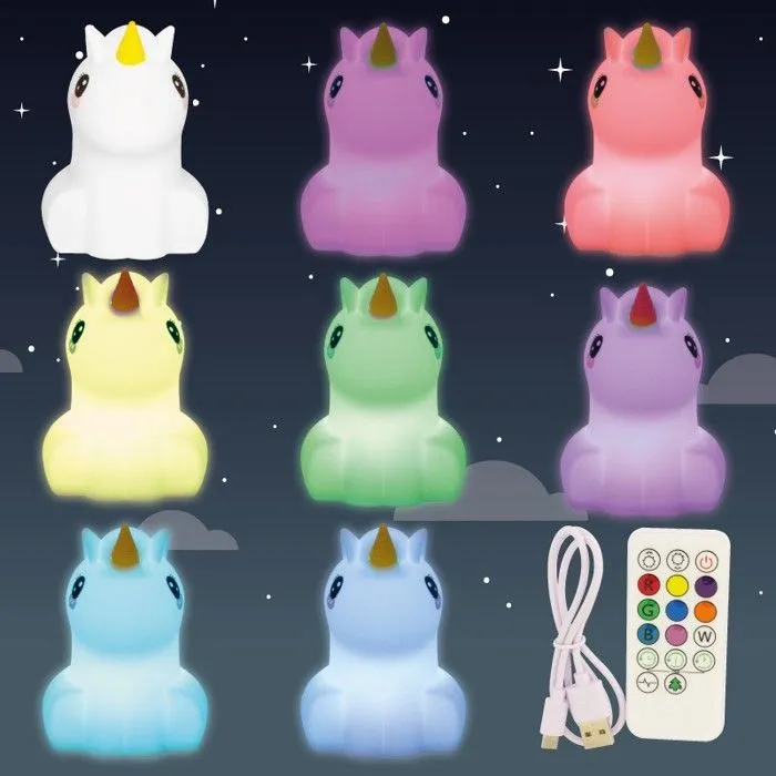 Veilleuse - ULYSSE - Lumière Nocturne Unicorn - Silicone Non Toxique - Rechargeable USB-4