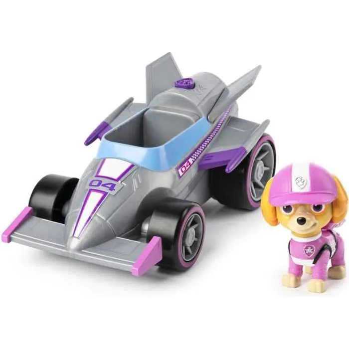 Véhicule interactif de course Pat Patrouille + figurine READY RACE RESCUE Stella - Paw Patrol-0