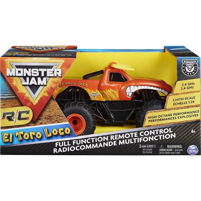 MONSTER JAM - EL TORO LOCO RC 1:24 - Monster Truc véhicule Radiocommandé Officiel 2,4 GHz - 6060517 - Jouet Enfant 4 Ans Et +-1