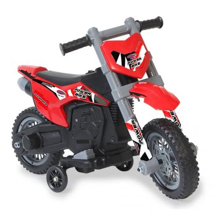 Moto électrique pour enfant - JAMARA - RIDE-ON POWER BIKE ROUGE - Batterie 6V - Pour extérieur-0