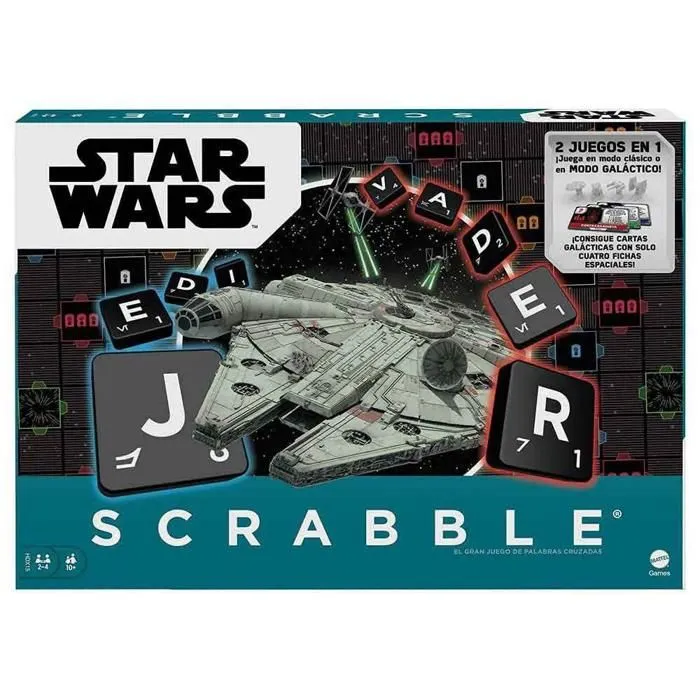 Jeu de Plateau - Mattel Games - Scrabble Star Wars - Enfants 10+ - Cartes Incluses-4