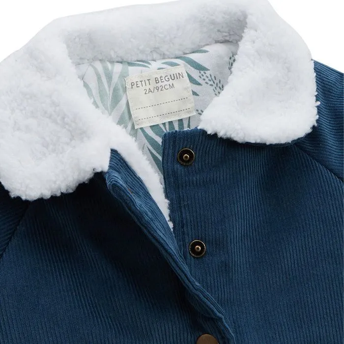 Veste enfant - Petit Béguin - Népal - 100% coton - Col sherpa - 2 poches-3