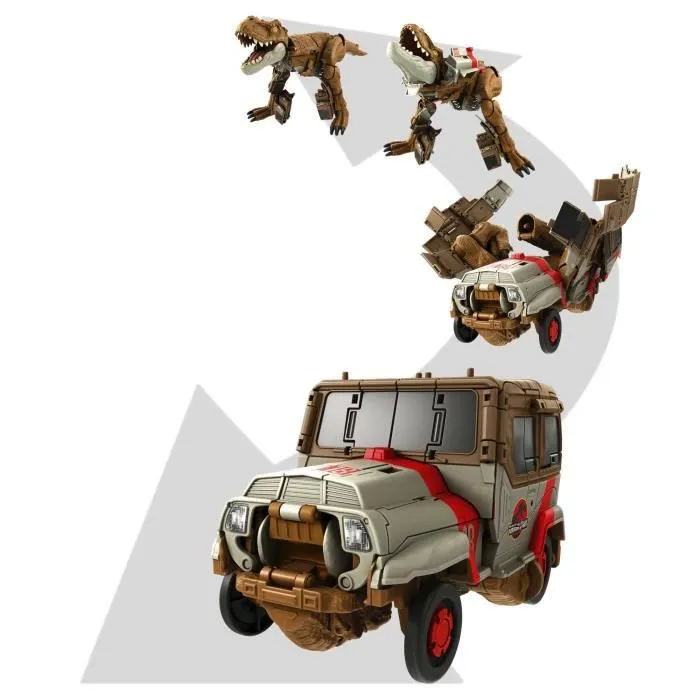 Jurassic World-Course-poursuite rugissante-Tyrannosaure et camion HPD38-3