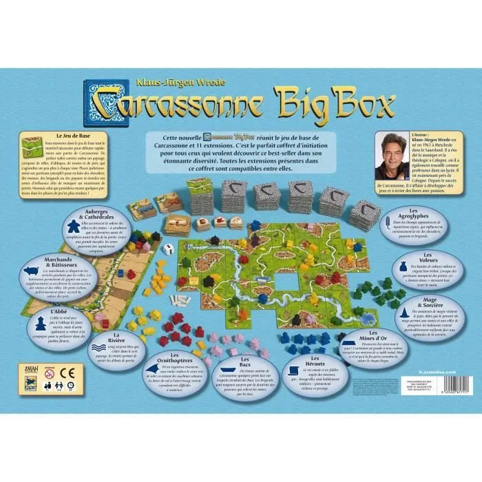 Jeu de société - Carcassonne : Big Box - Asmodee - 11 extensions combinables-2