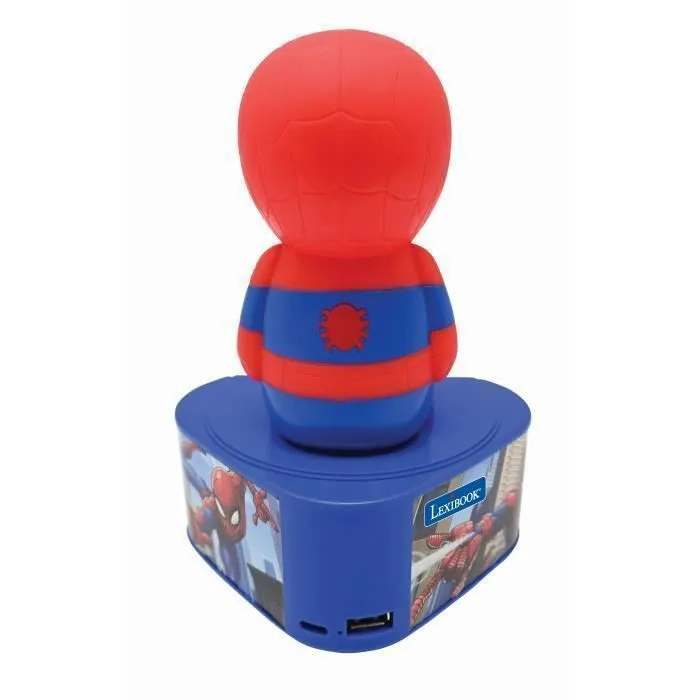 Enceinte Bluetooth - Spiderman - Figurine lumineuse - Multicolore - Port USB - Port type C-3