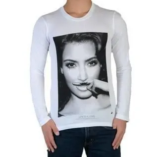 Tee Shirt Little Eleven paris Kim LS Mixte - Blanc-1