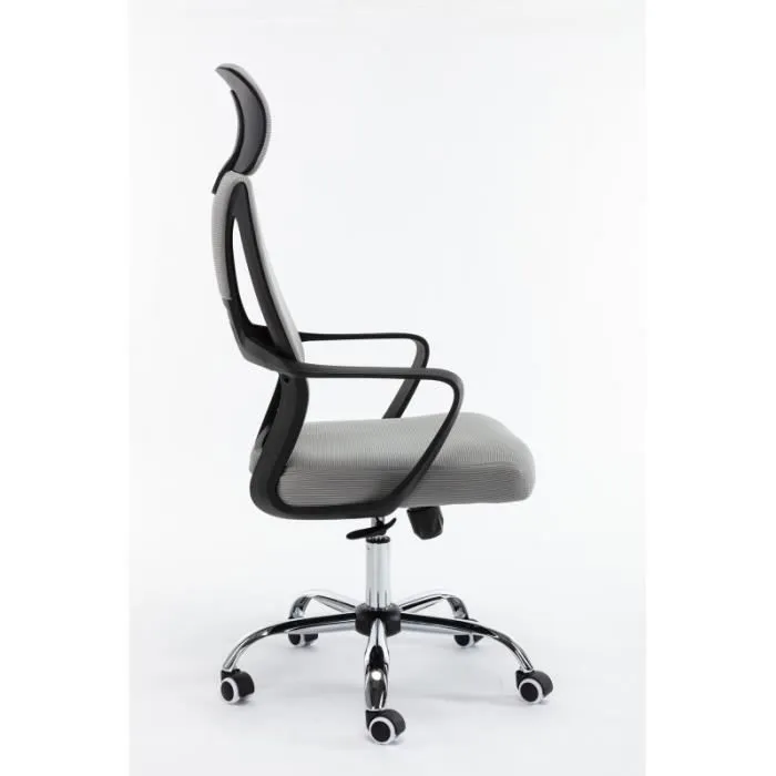ELIASS - Fauteuil de bureau ergonomique - Hauteur ajustable - Avec accoudoirs - Chaise de bureau télétravail-2