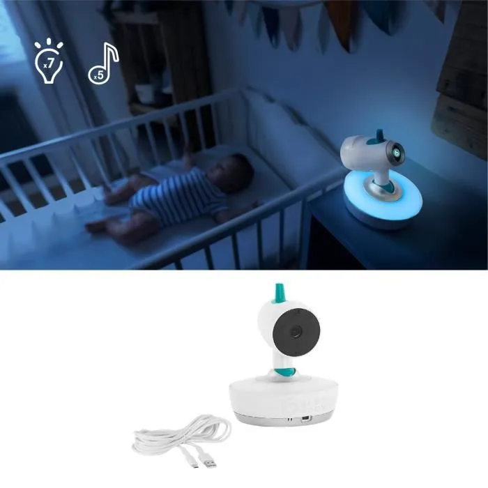 Babymoov Caméra Additionnelle Motorisée Orientable à 360° pour Babyphone Caméra Yoo Moov-4