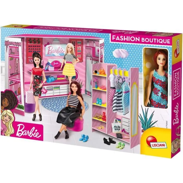 Boutique de Mode - Kit Créatif - LISCIANIGIOCHI - BARBIE - Poupée, Tissus et Accessoires-0