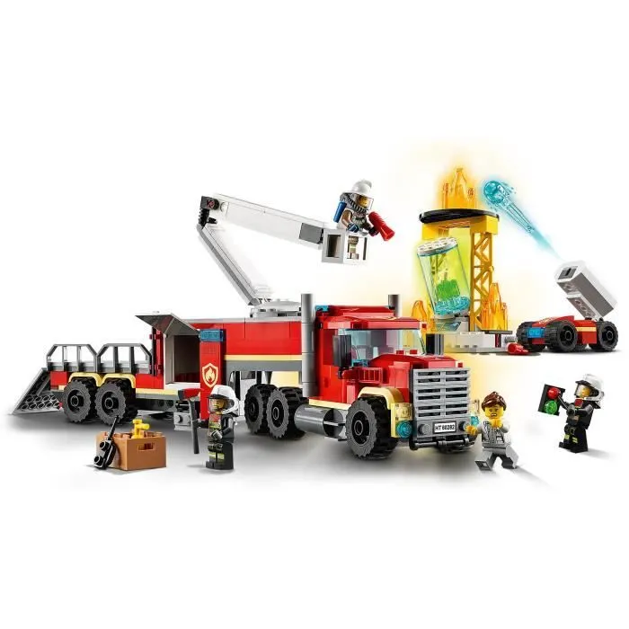 Jeu de construction LEGO® City 60282 L’unité de commandement des pompiers avec miniatures et camion de pompiers-1