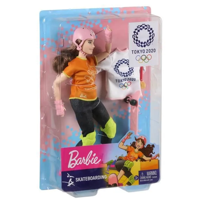 BARBIE Jeux Olympiques Tokyo 2020 Championne de Skateboard-4