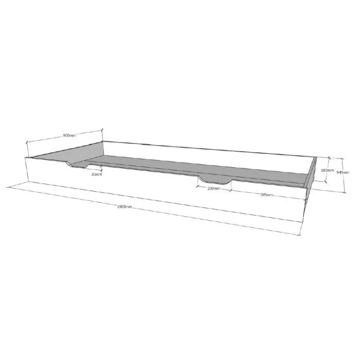 Lit cabane avec gigogne 90x200-4