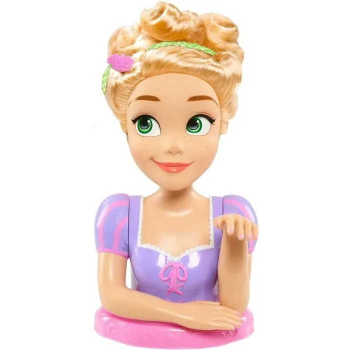 Tête à coiffer - DISNEY - Raiponce Deluxe - 12 accessoires - Faux flacon de vernis - Guide coiffure-3