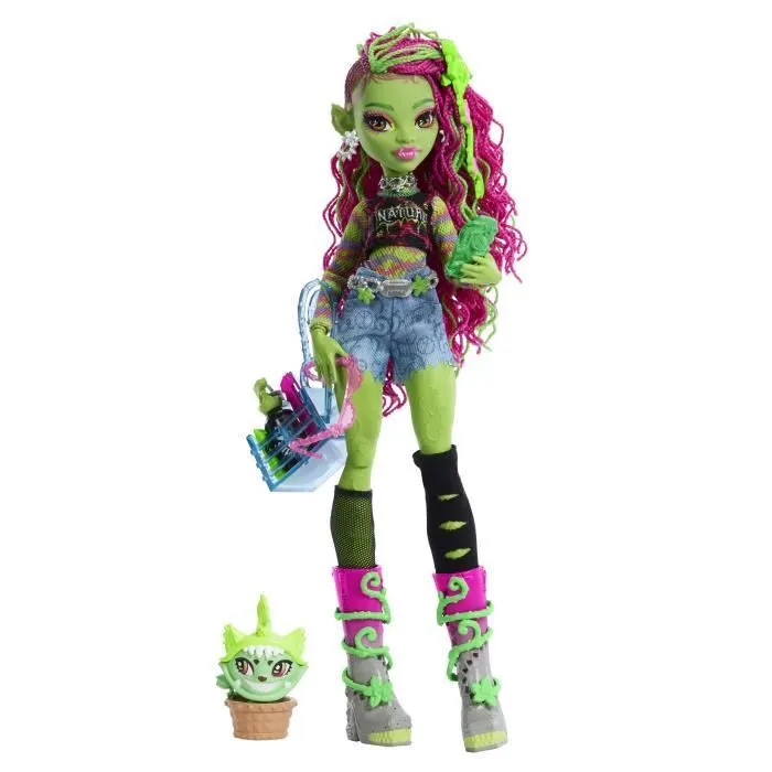 Monster High-Venus McFlytrap-Poupée avec Chewlian et accessoires HRP81-0
