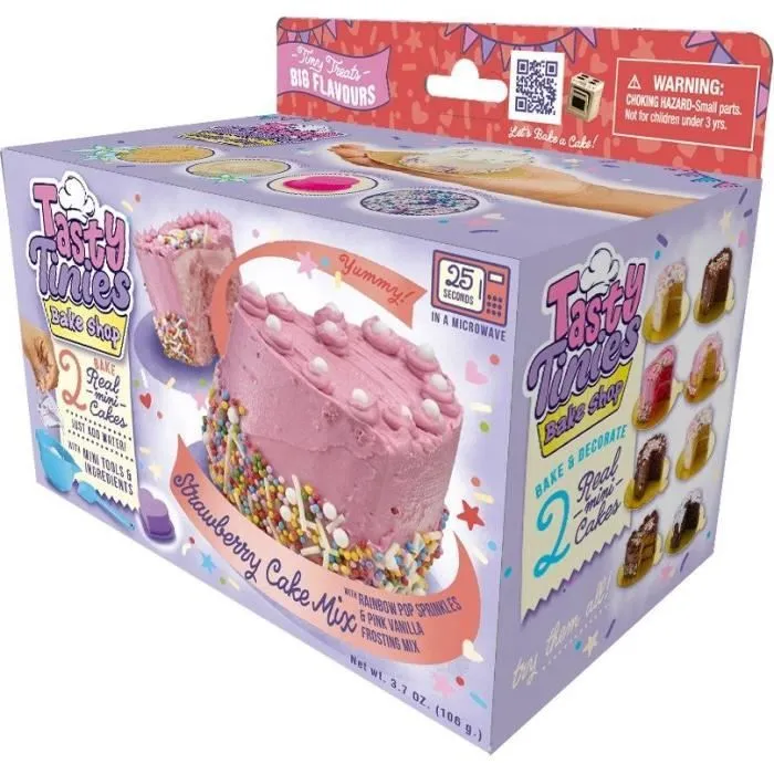 Kit de cuisine - GOLIATH - Tasty Tinies Strawberry Cake - Gâteau fraise avec glaçage vanille et décorations dès 6 ans-0