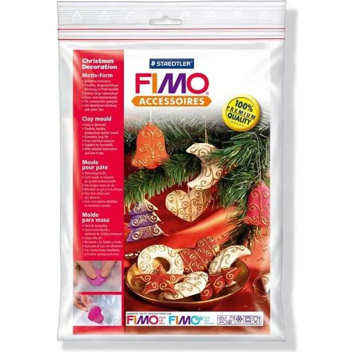 Moule - FIMO - Décorations de Noël - 158mm x 238mm - Plastique - Résistant au gel et chaleur-0