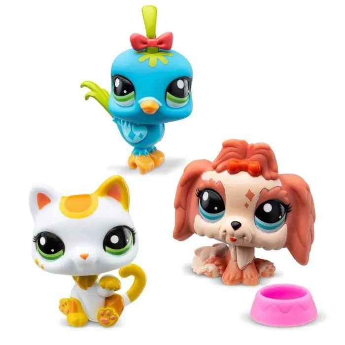 Figurine miniature - personnage miniature Tm toys - LPS00550 - LPS PET SHOP FIGURE 3PCS 7X26 BAIGNOIRE-1