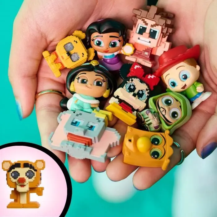Figurines à collectionner - DISNEY Doorables - Multi Peek PIXEL PERFECT - 5 à 7 figurines, 4 cm, 50 à collectionner, 8 pixelées-2
