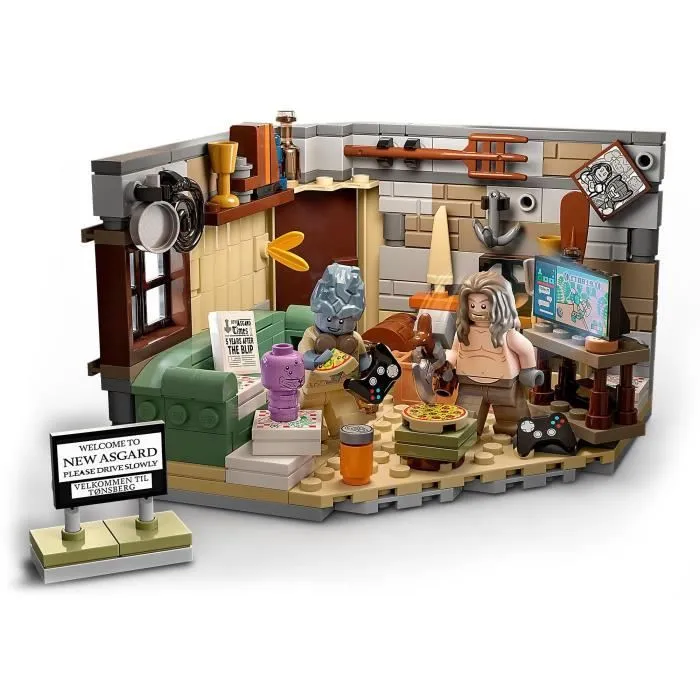 LEGO® 76200 Marvel Le nouvel Asgard de Bro Thor, Figurines Marvel Bro Thor et Korg, Jouet Thor pour enfants dès 7 ans-1