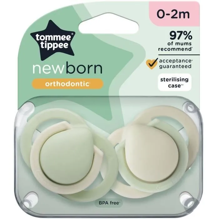 Sucette - TOMMEE TIPPEE - Nouveau-né 0-2 mois - Lot de 2 - Avec téterelle et collerette miniature-3