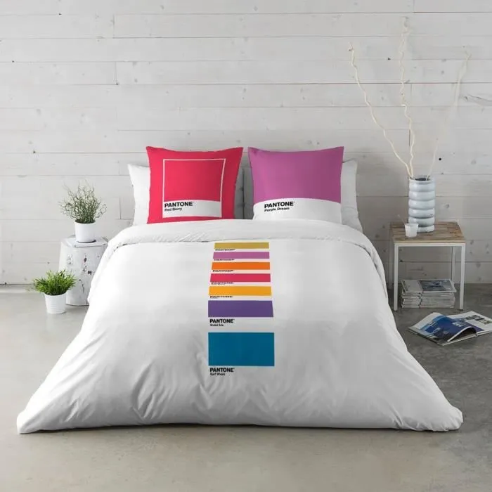 Housse de Couette - Fun Deck D Pantone - 240x220 cm - 100% Coton - Multicolore - Design Contemporain-2