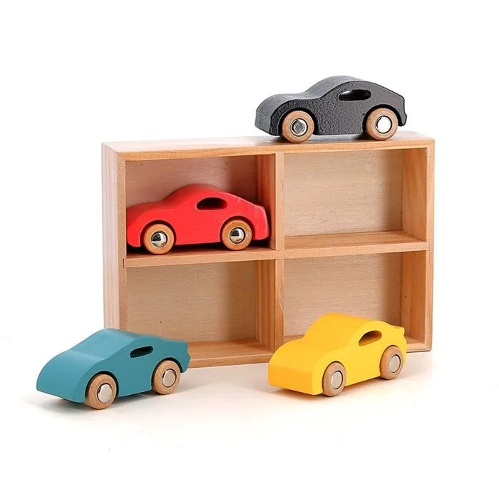 Vilac - Coffret de 4 voitures en bois Super cars-0