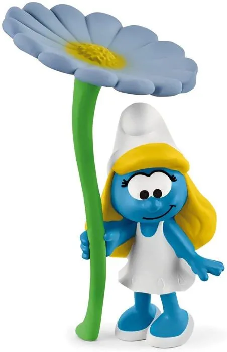 Figurine Schtroumpf : Schtroumpfette à la fleur-0