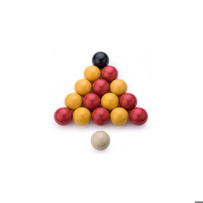 Lot de 16 billes de billard - 57 mm résine - billard anglais - 8 pool - B088-1