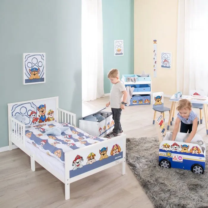 ROBA Pat Patrouille Toise en Bois - Échelle de 70 à 150 cm pour Enfant - Décoration de la Chambre Bébé - Motif Chiens - Bleu / Blanc-4