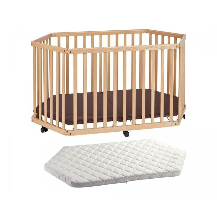 Parc Playpen bois naturel-0