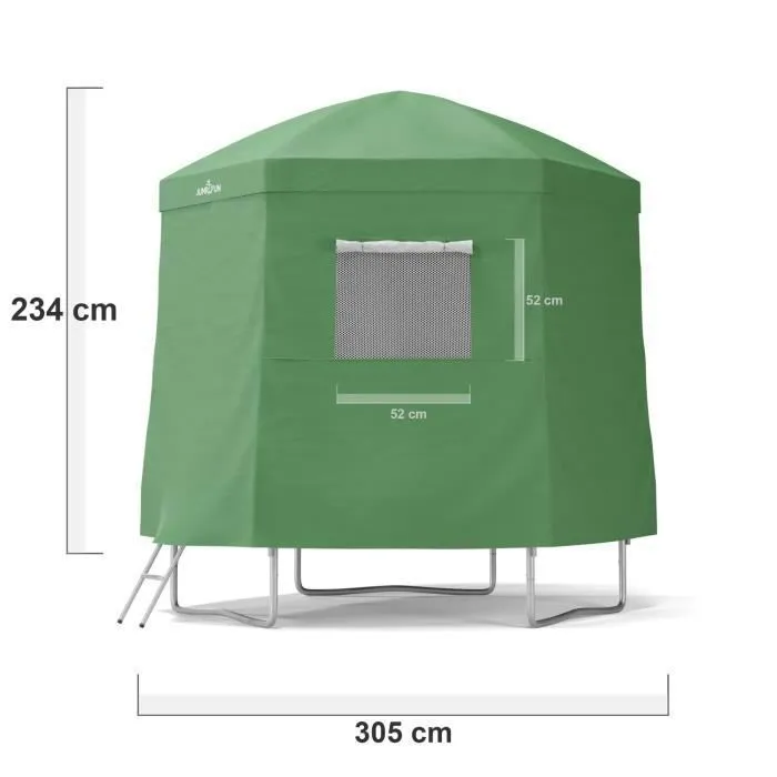 Tente de trampoline - Non spécifié - 10FT - Ø305 cm - Vert - Mixte - Montage facile-2