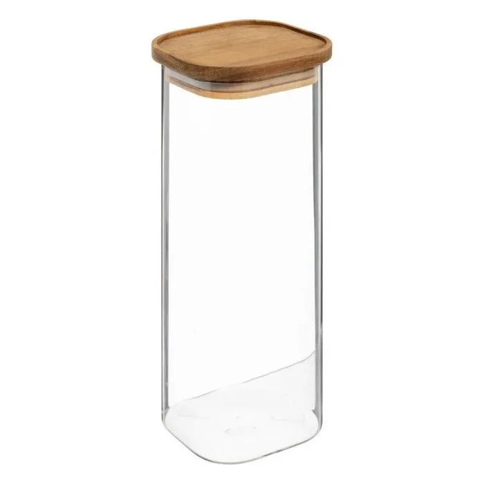 Bocal en Verre "Hermet" 2L Transparent & Marron-0