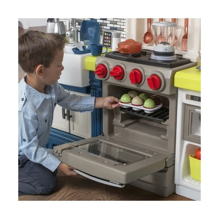 Cuisine Enfant Elegant Edge - STEP2 - Plastique Roto-Moulé - 78 Pièces - Blanc-3