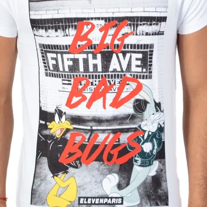 Tee Shirt Manches Courtes Little Eleven Paris Avenue SS Blanc - Blanc-2
