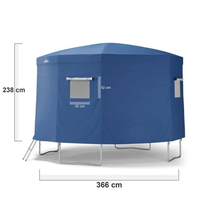 Tente camping et cabane pour trampoline 12FT-366cm - Bleu-2